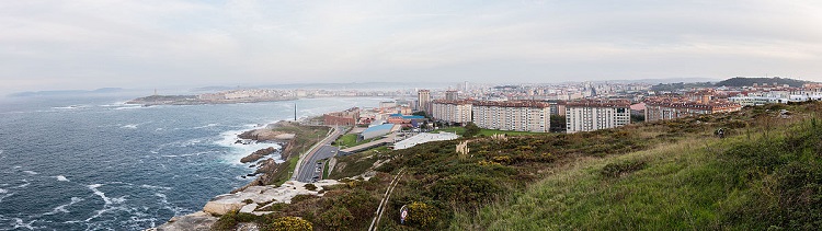 Vista de la ciudad de la Coruña