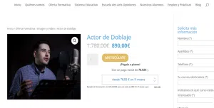 Curso Online de Actor de Doblaje de Escuela Europea des Arts