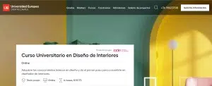 Curso de Diseño de Interiores de Universidad Europea
